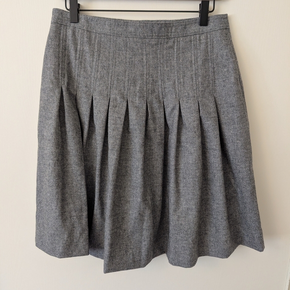 GAP Womens 4 Pleated Wool Blend Skirt Gray Party Coquette Office Preppy Casual - Picture 5 of 7